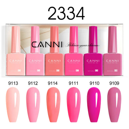 CANNI Gel Nail Polish TPO/HEMA FREE Gorgeous Christmas Red Color Winter Nails Full Coverage Soak Off UV LED Semi Permanent Gel