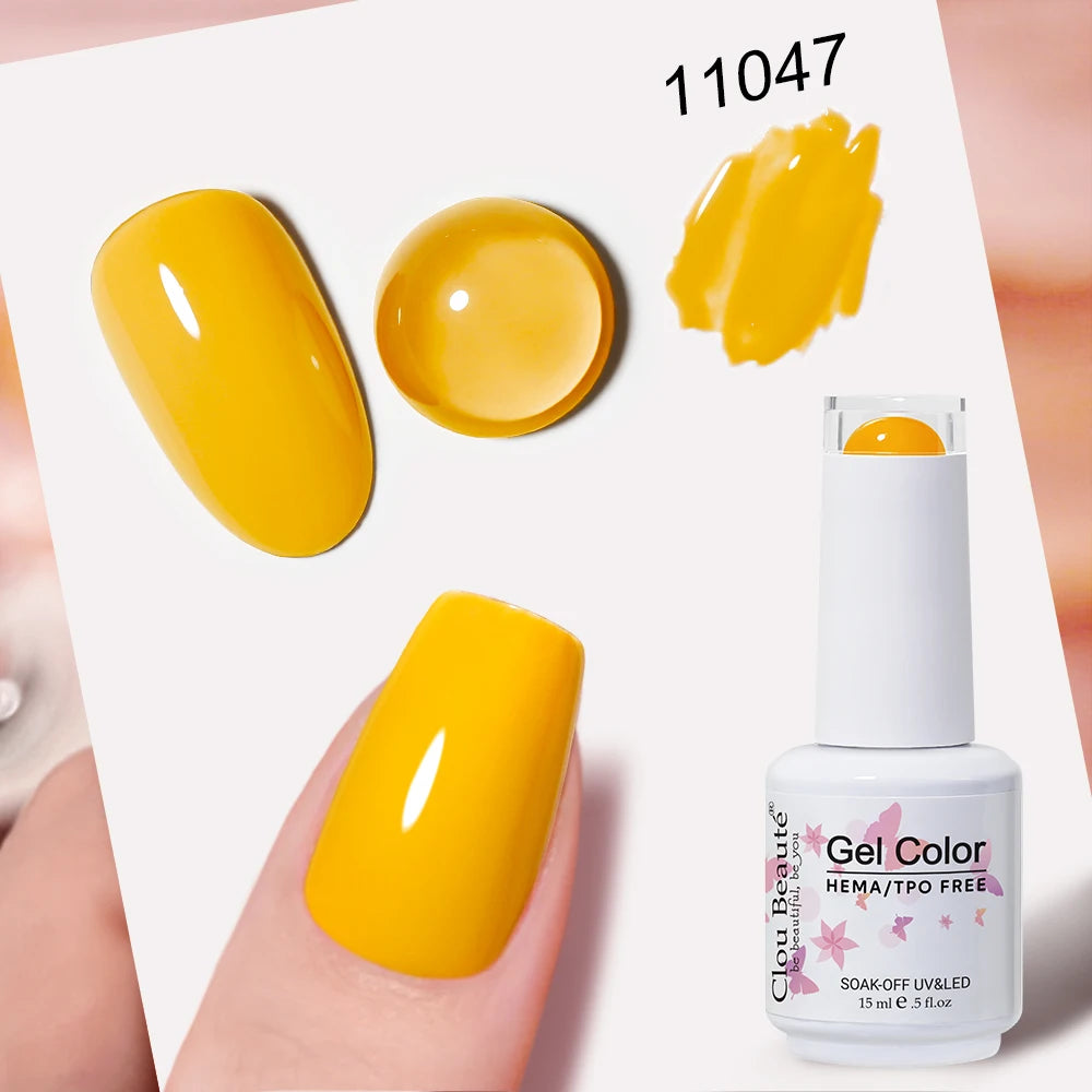 Clou Beaute 15ml Nail Gel Polish Vernis Semi Permanent UV Soak off Varnish Tpo Free Nail Polish Nail Art Gel Lacquer