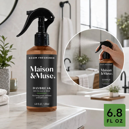 White Oak And Moss Air Freshener Spray 6.8 Fl Oz, Room Deodorizer Mist For Home Bathroom Office Long Lasting Scent