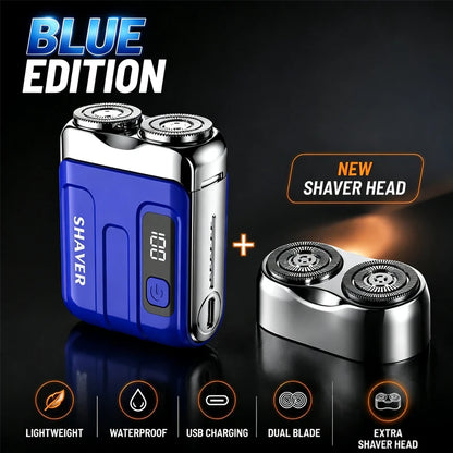 Portable Electric Shaver,Beard,For Men Pocket Razor Usb-C Rechargeable Waterproof Dual Blade Mini Beard Shaver