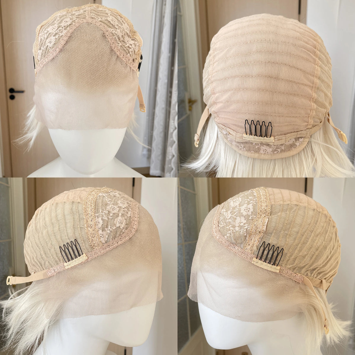 White Blonde Short Bob Cut Synthetic Lace Wigs for Women Cosplay Wig for Men Platinum Glueless 13x4 Lace Front Wig Natural Pixie