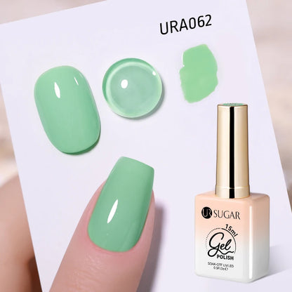 UR SUGAR 15ml Gel Nail Polish Neon Blue Red Green Pastal Nude UV/LED Soak Off No Wipe Nail Gel Polish Suitable For Summer Autumn