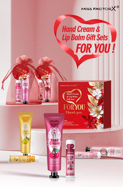 24PCS/Box Bulk Lip Balm Bulk Hand Cream Bulk Red Thank You Card and Red Gauze Bag Newlywed Thank You Gifts to Guests Christmas