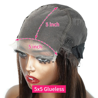 20 22 24 Inch 5x5 Transparent Bone Straight #2 Color 13x4 13x6 Lace Frontal Wig 250 Density Vietnamese Human Hair Wigs For Women