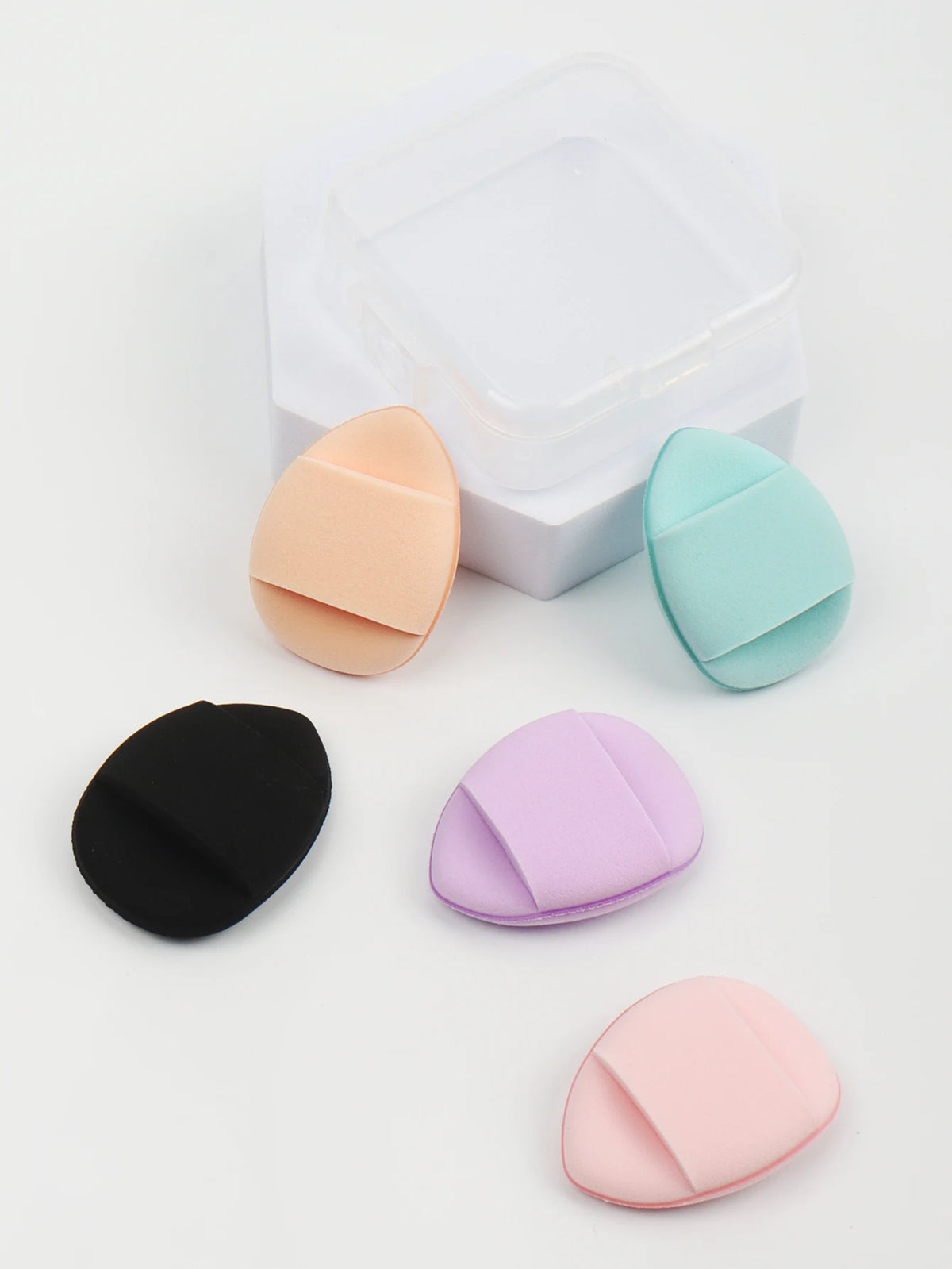5Pcs Mini Finger Puff Foundation Small Air Cushion Powder Sponge Face Concealer Bb Cream Cosmetic Applicator Makeup Tools