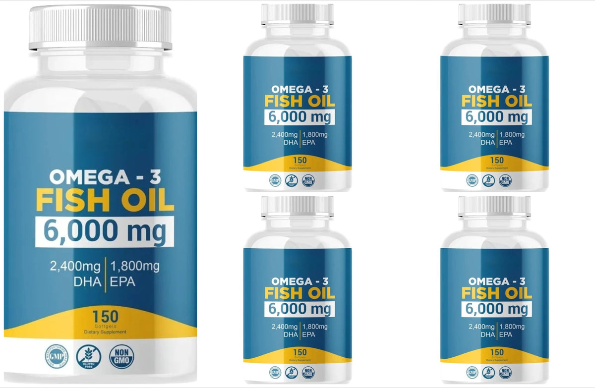 Omega 3 Fish Oil Softgels High Potency EPA DHA Daily Supplement for Adults Supports Joint Immune Health 150 Softgels Non GMO