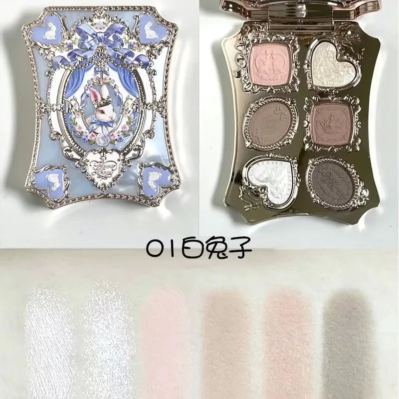 Little Angel Flower Knows Eyeshadow Palette Eye Glitter Make Up Palette Long Lasting 9 Color Eye Shadow For Girl And Women
