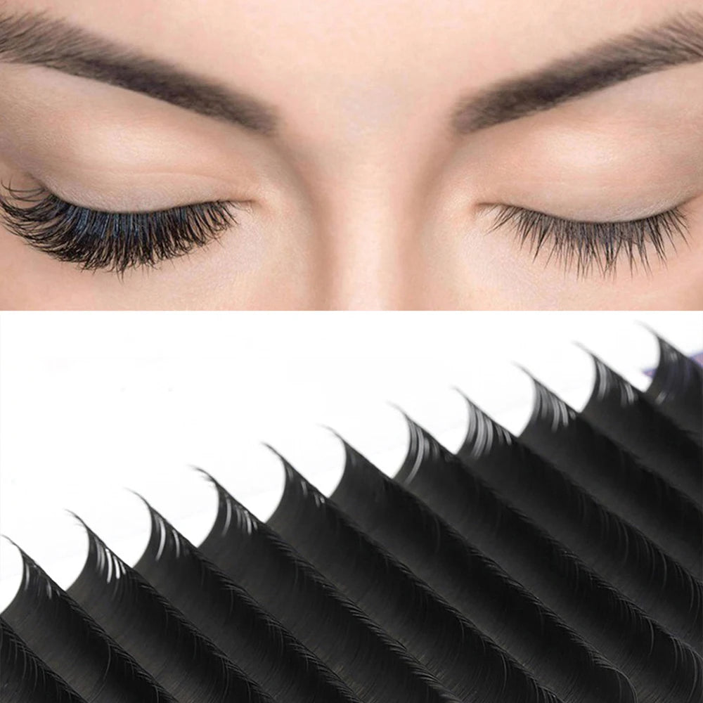 Glitter Color False Eyelash Extension Glitter Individual Fairy Lashes Russian Volume Premade Fan Christmas Halloween Color Lash