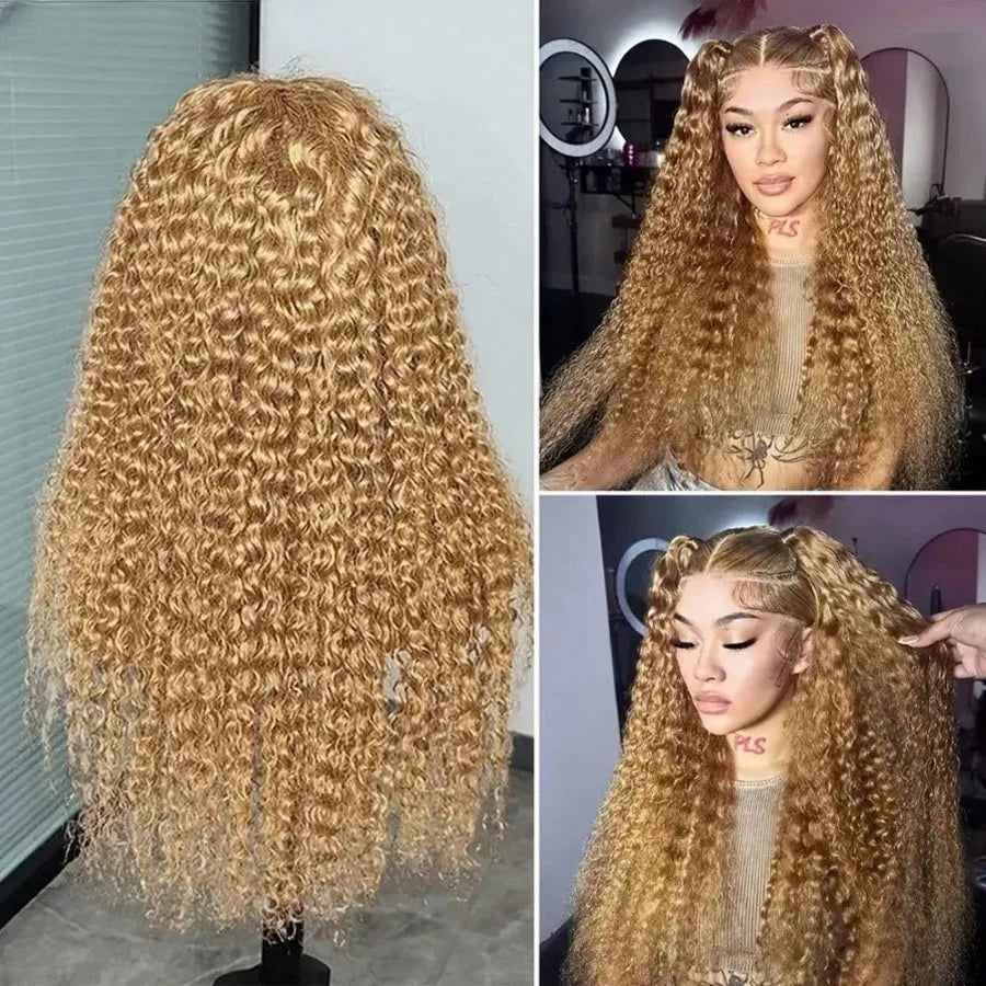 27 Honey Blonde Wig Human Hair 13x6 Hd Lace Frontal Wig Deey Wave Lace Front Wig 13x4 Honey Blonde Human Hair Wigs  250 Density