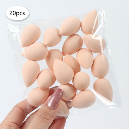 20pcs Mini Finger Puff Beauty Cosmetic Foundation Cosmetic Sponge Makeup Blender Suitable for Cream & Powder Concealer