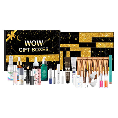 Girls Makeup Advent Calendar Surprise Blind Box 24pcs Skin Care Products Gift Box Christmas Countdown Calendar Beauty Care Set