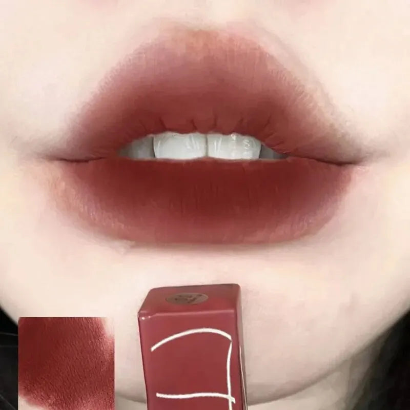 TX010Thin Tube Matte Lipstick, Waterproof and Sweatproof, Does Not Fade Or Remove Makeup, Can Be Used on Both Lips and Cheeks