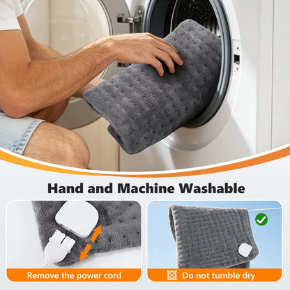 60x30cm Electric Blanket 10 Levels Heating Pad Double Helix Temperature Control Timing Thermal Mat for Office Home Period Cramps