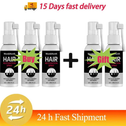 Gray White Hair Treatment Serum Cover White Hairs To Black Natural Color Repair Spray Anti Loss Hair Restore Healthy Hair Care