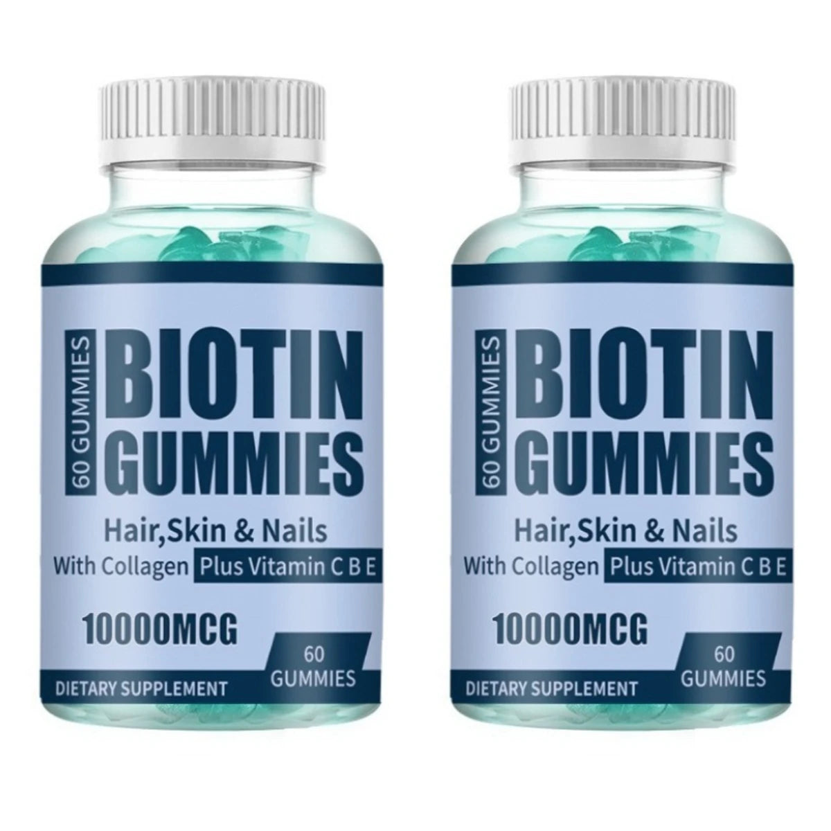 Biotin Gummies Supports Healthy Hair Radiant Skin Strong Nails with Collagen and Vitamin C Vegan Non-GMO Keratin 60 Gummies