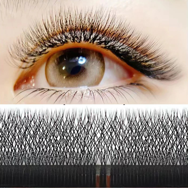 Glitter Color False Eyelash Extension Glitter Individual Fairy Lashes Russian Volume Premade Fan Christmas Halloween Color Lash