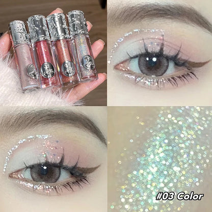 ART VALUE Glitter Liquid Eyeshadow Pearly Shimmer Highlighter Lasting Fine Shiny Pink Eyeshadow Charming Eye Makeup Illuminator
