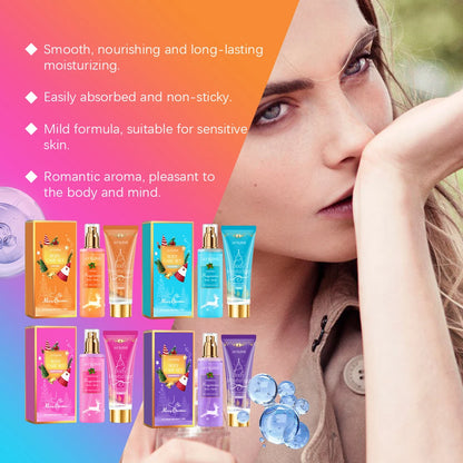 Christmas Scented Body Care Set Moisturizing Fragrance Body Spray & Lotion Long Lasting Fragrance Smoothing Body Repairing Dry