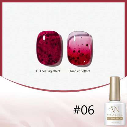 MN 12ML 1-21PCS Hot Selling Red through Half the Sky Cat Eye Nail Polish New Whitening Glass Bead Cat Eye Nail Polish Nail Art