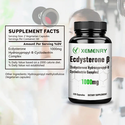 Ecdysterone Capsules - Build Muscle Mass, Promote Fat Burning and Metabolism, and Enhance Immunity Supplement