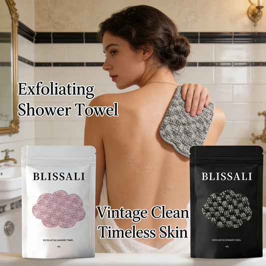 Exfoliating Towel for Back Scrub Shower Sponge Body Dual Sided Durable Bathroom Accessorie Home Travel Gentle Clean Soft Skin