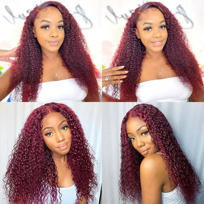 Miss Rola Brazilian Human Hair Curly Wigs 180% Density 4x4 Lace Closure Wig Kinky Curly Hair Wig Remy Pre Plucked With Baby Hair
