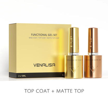 2/3pcs*10ml Venalisa Nail Gel Polish HEMA/TPO FREE Super Quality Ultra Glossy Diamond Top Coat Gel Soak Off UV/LED Base Coat