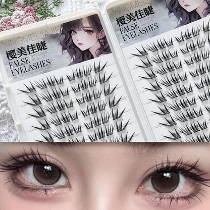 Fluffy Lazy Cat Comic False Eyelashes Korean Style Natural Look Curling Diy Eyelash Extensions For Women Daily Makeup & Party