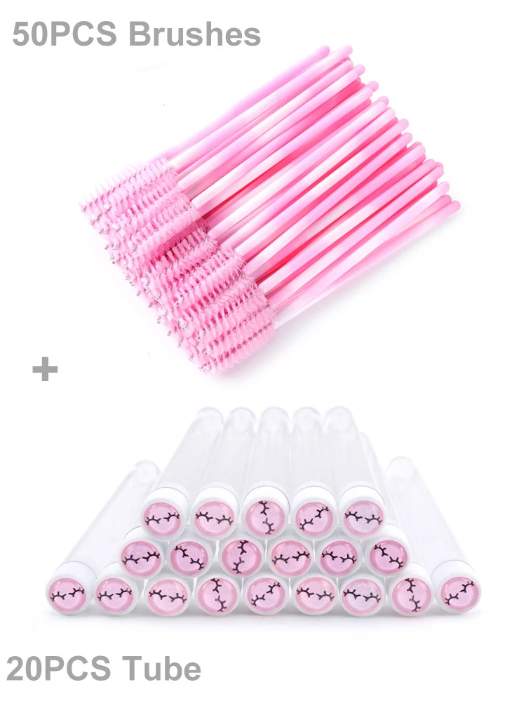 Christmas Eyelash Brush Tube Reusable Eyebrow Brushes Mascara Wand Dust-proof Cleaner Storage Cosmetics Makeup Tools