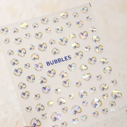 5D Summer Sea Shell Nail Sticker Shiny Embossed Starfish Nails Stickers Summer Beach Wine glass Jellyfish Nail Decals Decoration