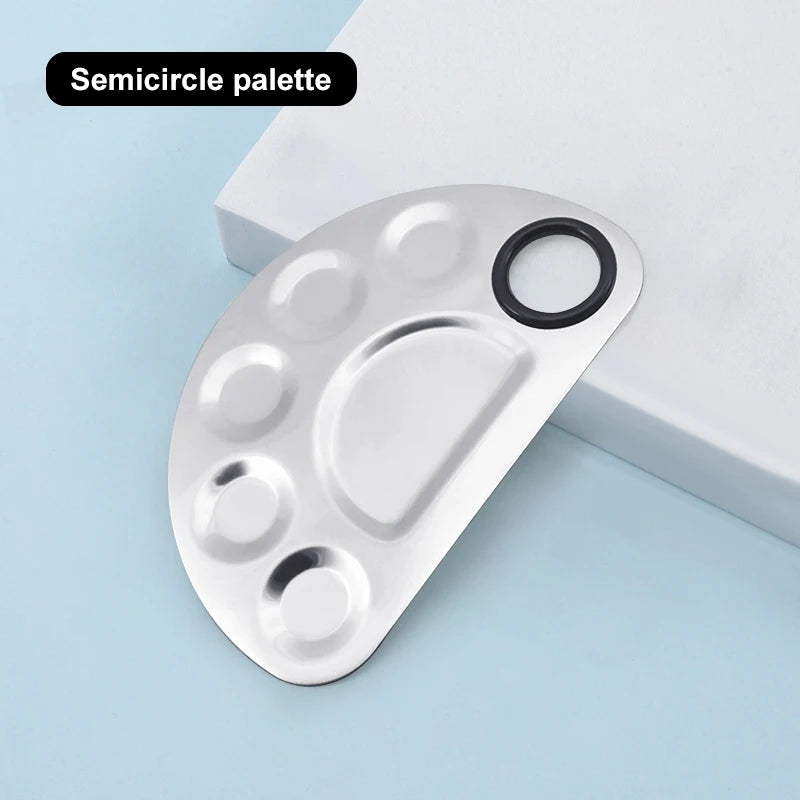 Makeup Mixing Palette Kits Professional Eye Shadow Mixer Tool with Spatula Specialized Stainless Steel Makeup Tools Accessories