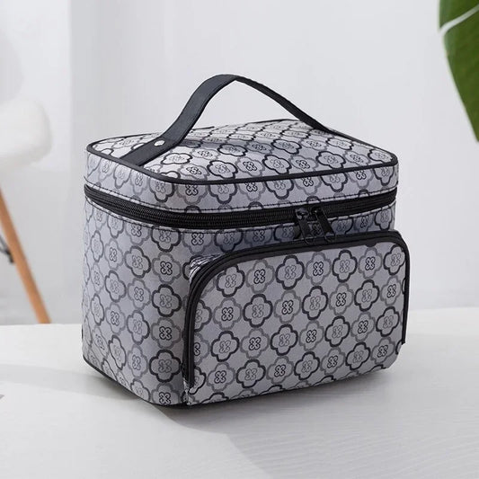 Brand Design New Large Capacity Flower Cosmetic Bag Zipper Cosmetic Box Storage Organizers Travel Toiletry Makeup Bag SZL806