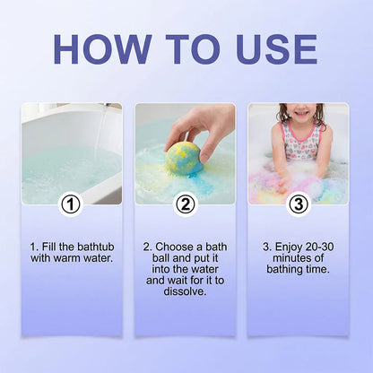6pcs Bath Bubble Ball Kit Relaxing Spa Remove Dead Skin For Children Moisturizing Bath Bombs Accessories For Holiday Gift Set
