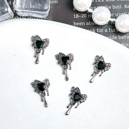 20PCS Multiple Style Alloy Skull Spider Nail Art Charms New Creative Glass Diamond Bat Halloween Nail Decorations for DIY Nails