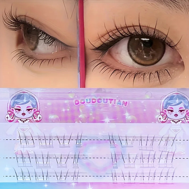 Duoduotian Cat Paw Lower Eyelashes Beginner Friendly 10-14mm Easy to Apply Quick Segmented Style