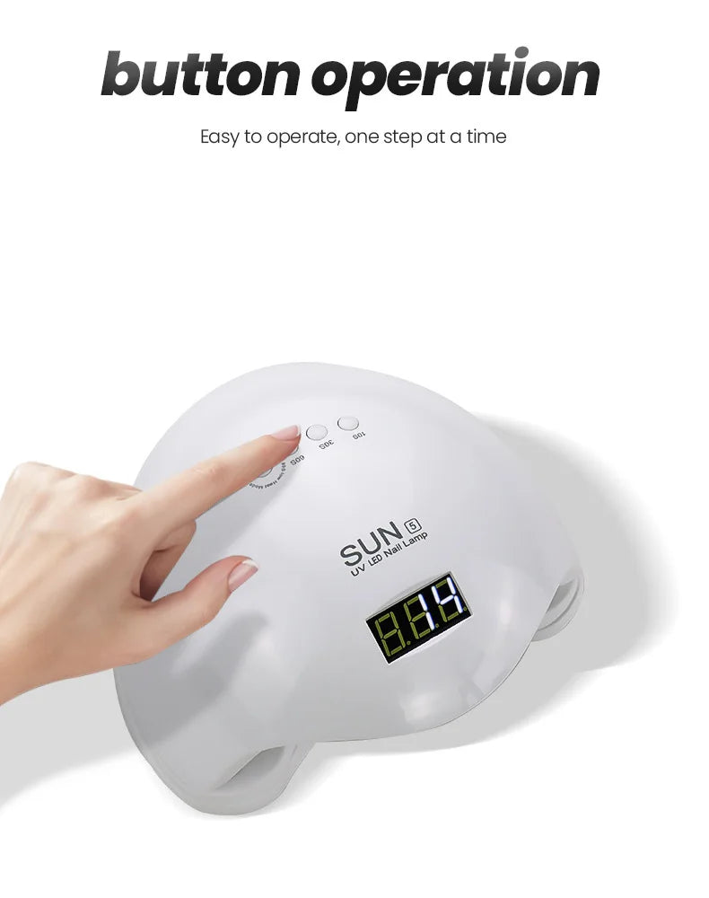 DianaBeauty UV LED Nail Lamp 24 LEDs Nail Dryer with 4 Timer Settings and Display Portable UV Lamp for Curing Gel Nail Polish
