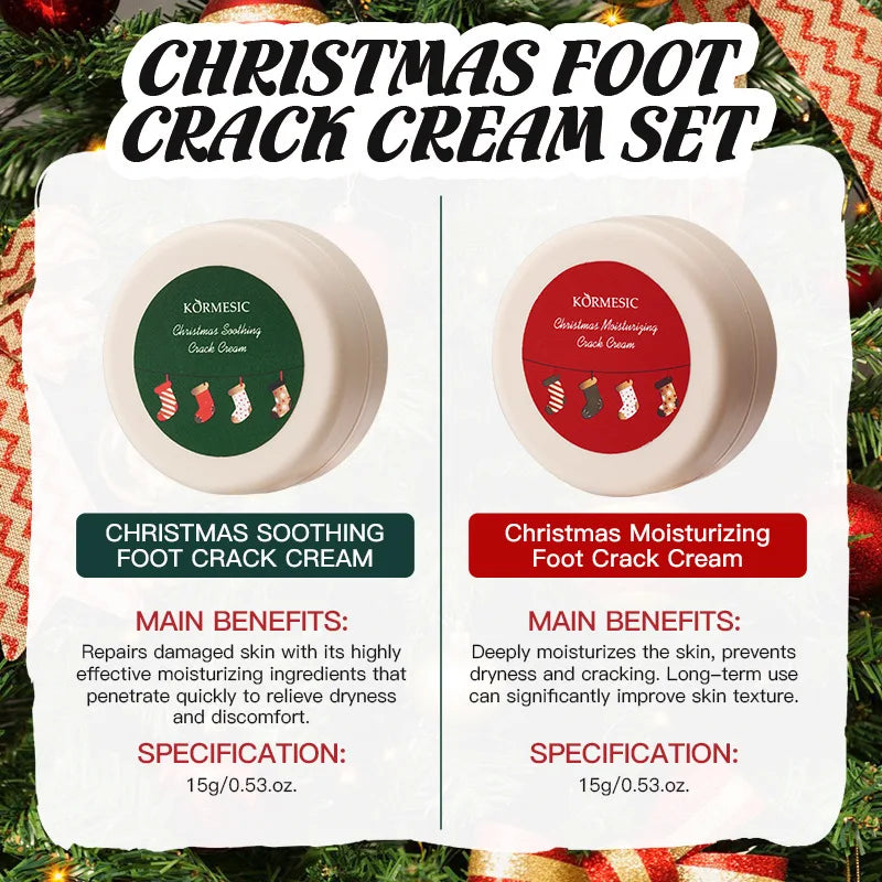 6PCS/Box Christmas gift box, lip balm hand Foot cream set, deeply hydrating lip moisturizer, lip color brighten, gift to women