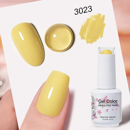 Clou Beaute 15ml Nail Gel Polish Vernis Semi Permanent UV Soak off Varnish Tpo Free Nail Polish Nail Art Gel Lacquer