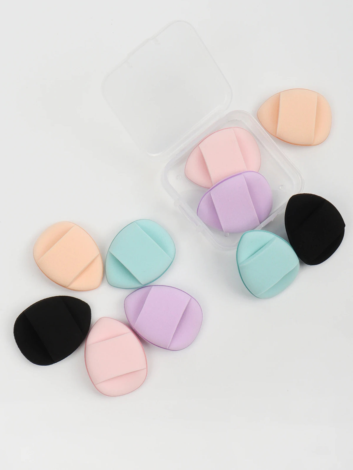 5Pcs Mini Finger Puff Foundation Small Air Cushion Powder Sponge Face Concealer Bb Cream Cosmetic Applicator Makeup Tools