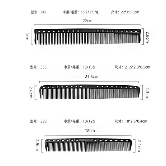 14Styles Hairdressing Carbon Comb for Haircut Barber Anti Static Black Rat Tail Comb Beauty Professional Hair Styling Tools Comb