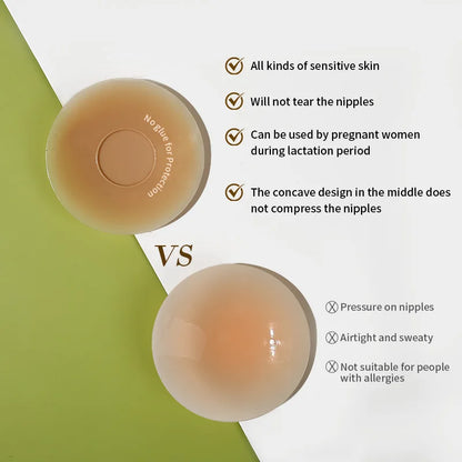 Fashion Silicone Nipple Cover Lift Up Bra Sticker Adhesive Invisible Bras Chest Patch for Women Reusable Chest Breast Petals Pad