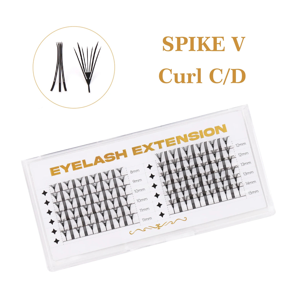 New Fashion Shiny Tinsel Anime Lashes Holographic Manga False Eyelashes Comic Spire Eyelash Extension For Christmas Party Makeup