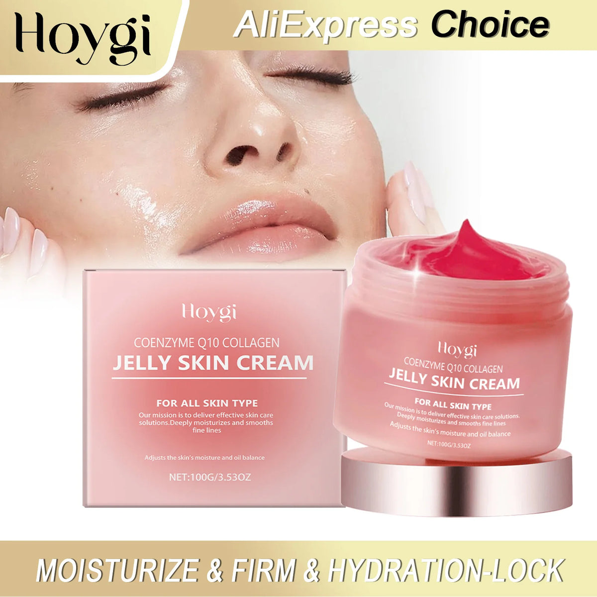 HOYGI Collagen Jelly Face Cream Nourishing Tightening Shrinks Pores Smooth Fine Lines Increase Skin Elasticity Korean Skin Care