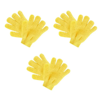 1/2/3pairs Five Fingers Bath Gloves Peeling Exfoliating Household Shower Towel Scrub Body Wash Elastic Wipe Body Cleaning Tools
