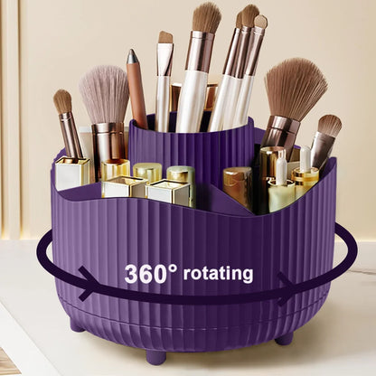 360° Rotating Makeup Brush Holder Cosmetic Brush Holder Large Capacity Lipstick Eyebrow Makeup Brush Holder Jewelry Container