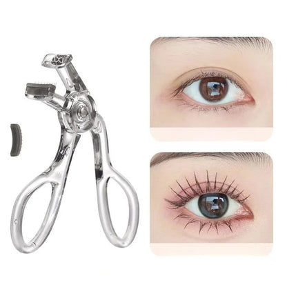 Portable Wide-Angle Eyelash Curler with Built-in Comb - for All Eye Shapes | Beginner-Friendly & Battery-Free (Travel Must-Have)