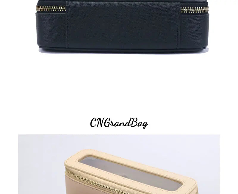 Customized Letters Colorful Classic Saffiano Portable Travel Clear PVC Cosmetic Bag TPU Wash Bag Makeup Brush Storage Bag Gift
