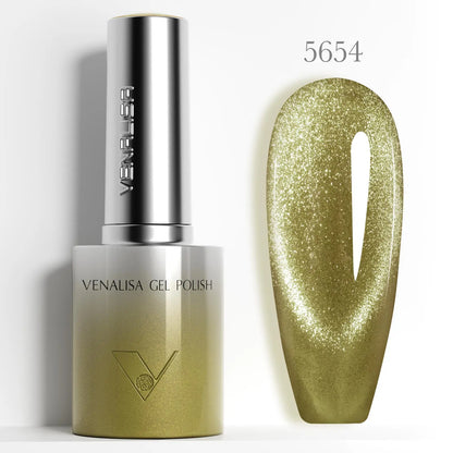 10ml Venalisa Hema Free TPO Free Gel Nail Polish Christmas New Year Soak Off Glitter Red Colors Cat Eye Magnet Nail Gel Polish