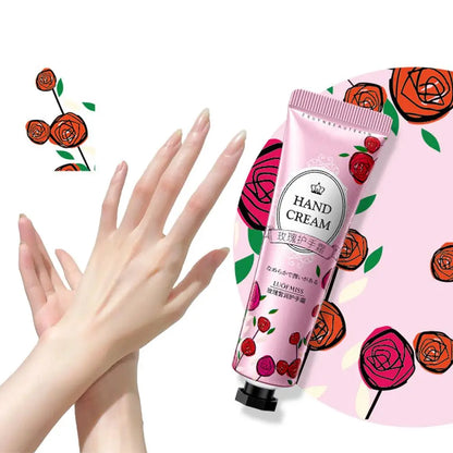 Plant Fruit Hand Cream 30g Natural Fragrance Moisturizing Hand Lotion for Dry Cracked Hands, Deep Repair Smooth Hand Care Cream