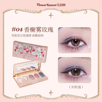 Flowerknows Strawberry Cupid Collection Facial Complexion Palette Blush Eyeshadow Highlighter Flower Know Face Bronzer Palette